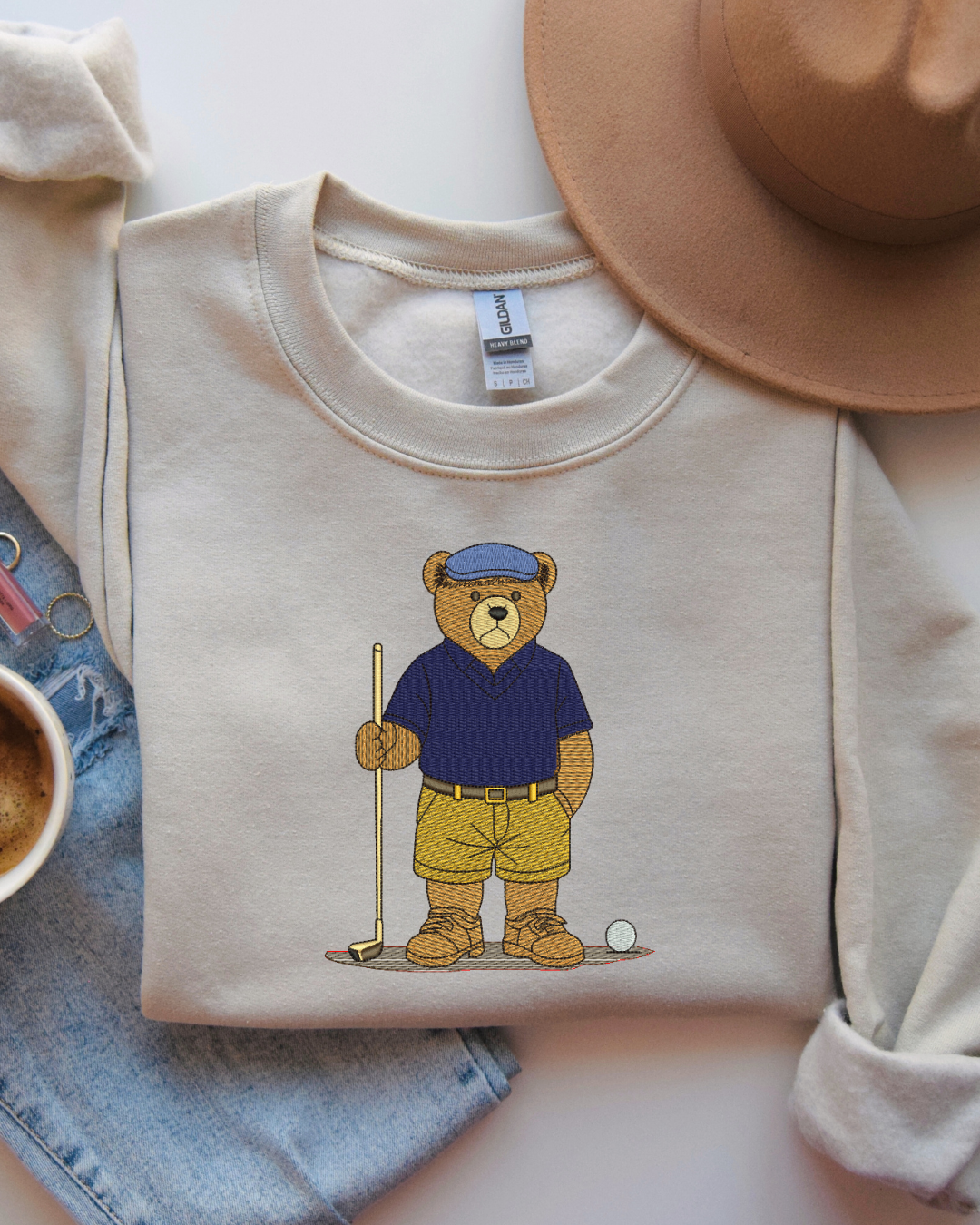 Golfing Bear Crewneck