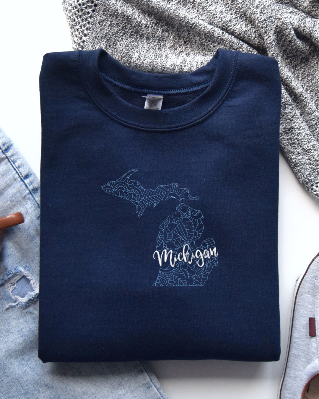 Michigan Outline Crewneck