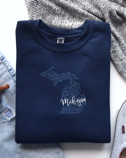 Michigan Outline Crewneck
