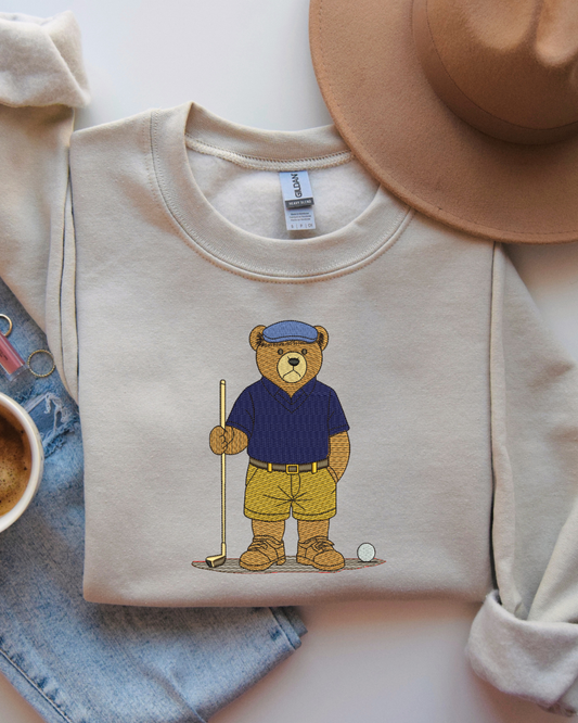 Golfing Bear Crewneck