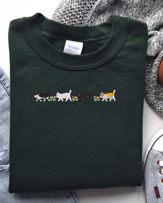 Flower Cats Crewneck